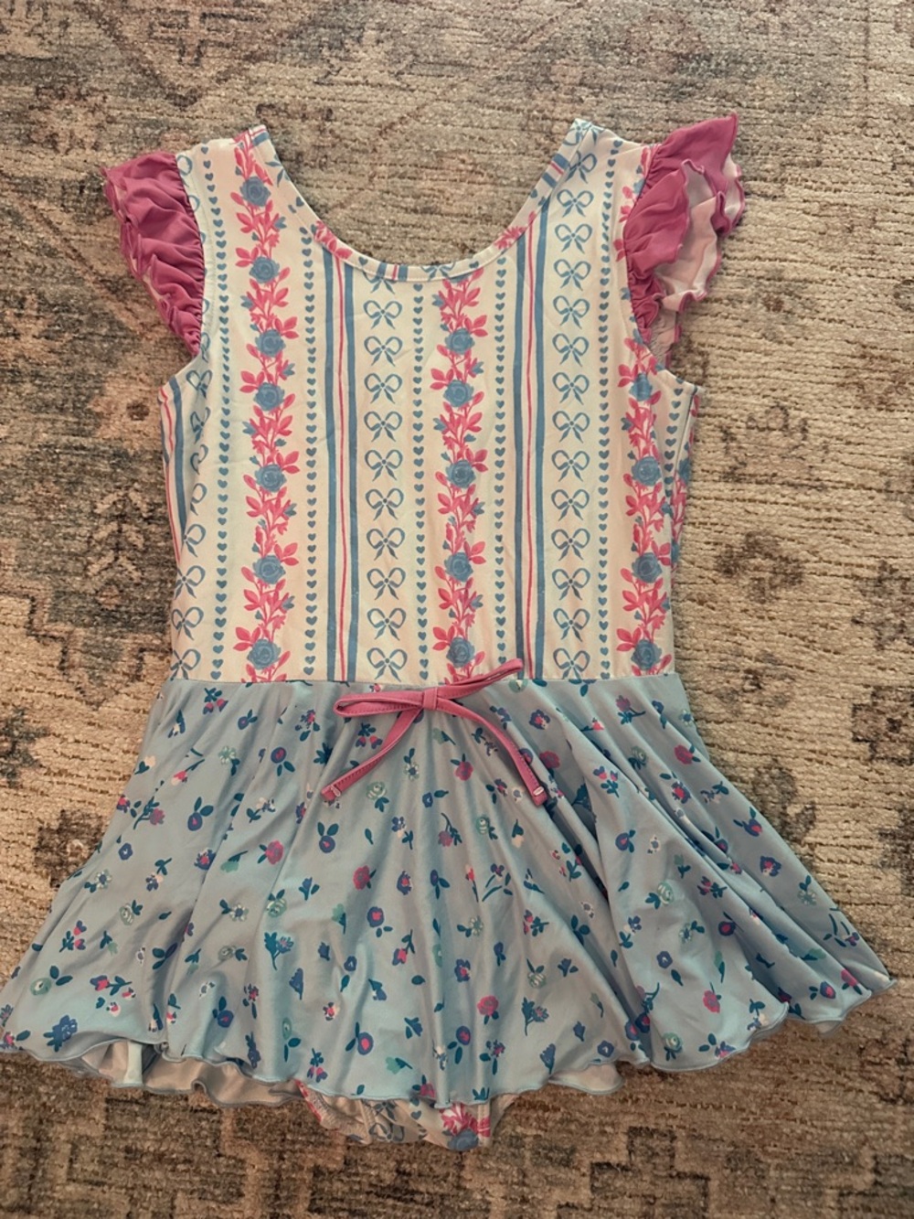 cheeky plum Pink and Blue Floral Dance Costume